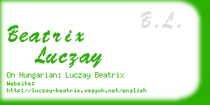 beatrix luczay business card